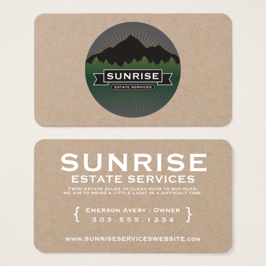 zonnebranddiensten visitekaartje (Voorkant /achterkant)