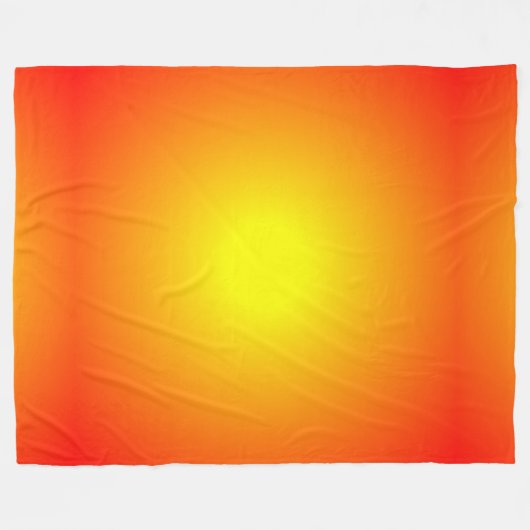 Zonnebrandgeel Oranje Rood Helderheid Fleece Deken (Voorkant (Horizontaal))