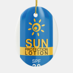 Zonnebrandlaag op wit keramisch ornament