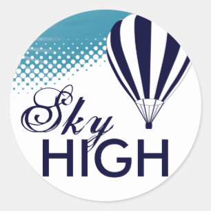 zonnebrandmiddel met hete lucht ronde sticker