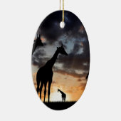 zonnebrandmiddel wild giraf silhouet keramisch ornament (Rechts)