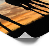 zonnebrandmiddel wild giraf silhouet poster (Hoek)
