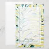 Zonnebrandpalmen - Palmbladeren Briefpapier (Voorkant / Achterkant)
