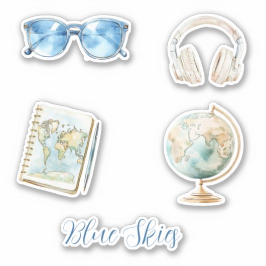 Zonnebril Blue Skies Sticker (Voorkant)