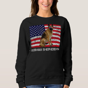 Zonnebril Duitse Herder Moeder Vlag Amerikaans VS Trui