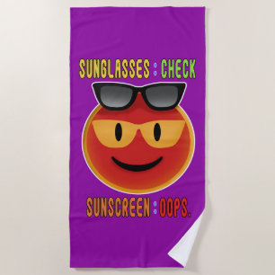 Zonnebril Emoji Mishap Strandlaken