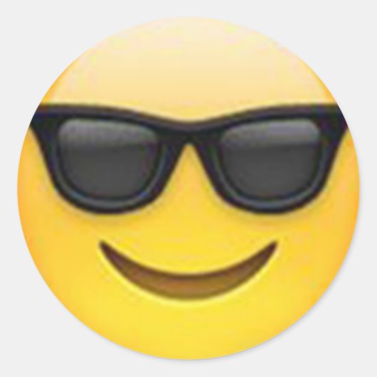 Zonnebril emoji sticker (Voorkant)