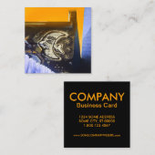 zonnebril in de nachtmooon vierkante visitekaartje (Voorkant / Achterkant)