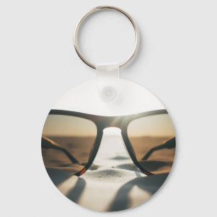 Zonnebril op Zand Sleutelhanger