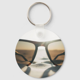 Zonnebril op Zand Sleutelhanger