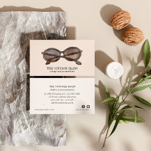 zonnebril, tweede handwerkplaats visitekaartje