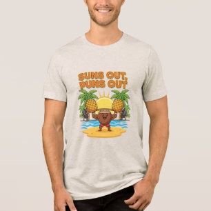 Zonnebril Uit, Grappen Aan Leuke Zomer Coconut Tri-Blend Shirt