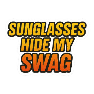 Zonnebril Verbergt Mijn Swag – Koele Attitude Stic Hoodie