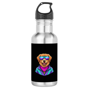 Zonnebril voor honden Retro neon kunst_1 Waterfles