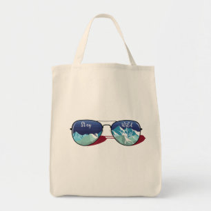 Zonnebril voor in de bergen tote bag