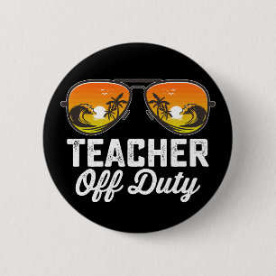 Zonnebril voor leerkrachten buiten dienst laatste  ronde button 5,7 cm