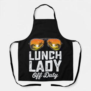 Zonnebril voor lunchdame buiten dienst Laatste sch Schort