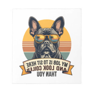 Zonnebril Voor Oude Franse Bulldog Mijn Taak Is Om Notitieblok