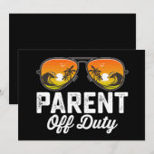 Zonnebril voor ouders buiten dienst laatste dag op kaart (Voorkant / Achterkant)