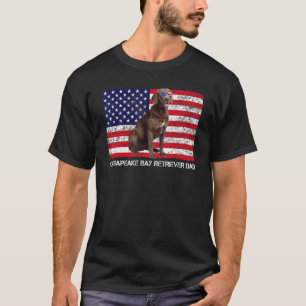 Zonnebrillen Chesapeake Bay Retriever Pap Vlag Ame T-shirt