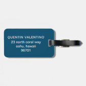 Zonnebrillen glimlachend gezicht bagagelabel (Achterkant horizontaal)