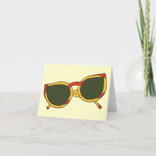 Zonnebrillen in geel en rood Note Cards Kaart
