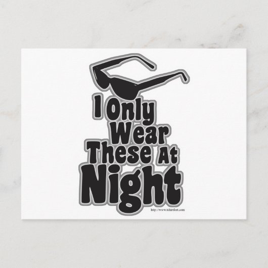 Zonnebrillen na donker briefkaart (Voorkant)