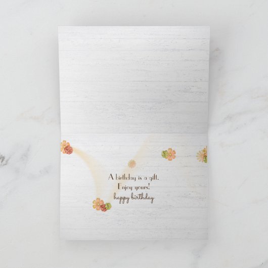 Zonnebrillen op Zonnebloemen op de Birthday-kaart Kaart (Binnen)