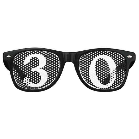 Zonnebrillen van 30 jaar oude verjaardag (Voorkant)