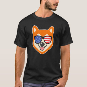 Zonnebrillen vlag Akita, 4 juli hond T-shirt