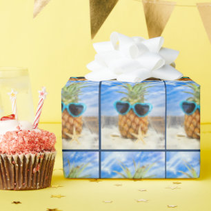 Zonnebrillen voor het hart op ananas cadeaupapier