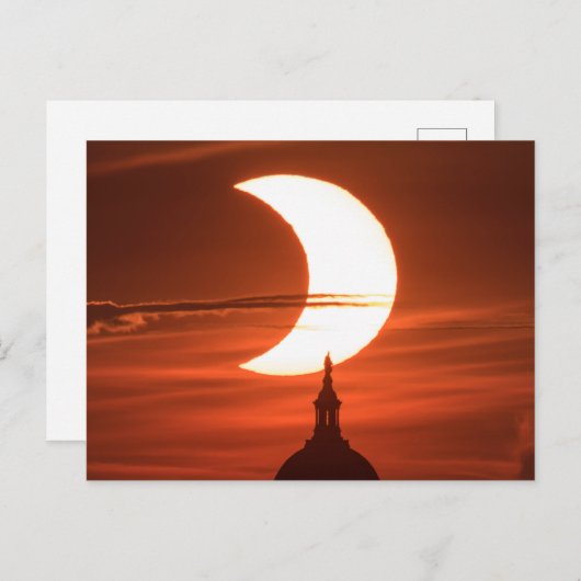 Zonneclipse 2021 briefkaart (Voorkant / Achterkant)
