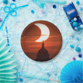 Zonneclipse 2021 papieren bordje (Feest)