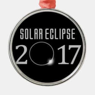 Zonneclipse herdenkingsornament 2017 metalen ornament