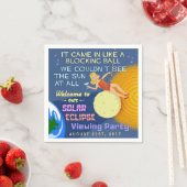 Zonneclipse Party Funny Retro Sun Viewing 2017 Servet (Insitu)