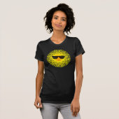 Zonnedag Sun Rays Tropical Summer Beach Theme Blu T-shirt (Voorkant volledig)