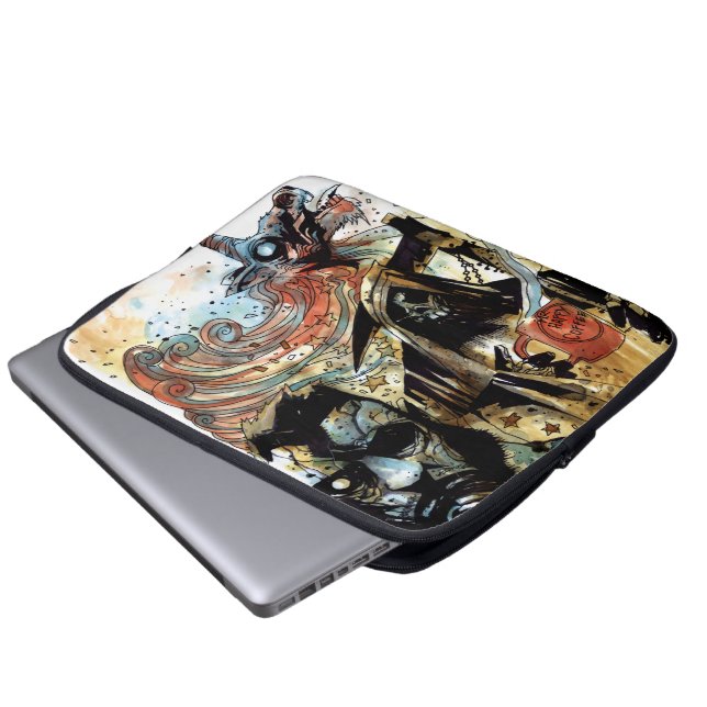 Zonnedamp laptophoes laptop sleeve (Voorkant onderkant)