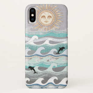 zonnedolfijngolven iPhone x hoesje