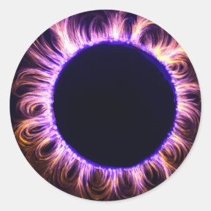 Zonneeclipse Ronde Sticker