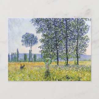 Zonneeffect onder de Poplars Claude Monet Briefkaart