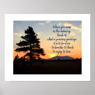 Zonnefoto Inspirerend Gratitude-offerte Poster