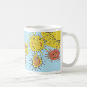 Zonnegebruik door kinderen koffiemok