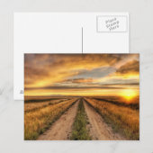 Zonnegebruik op een landweg briefkaart (Voorkant / Achterkant)