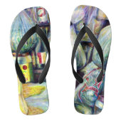 Zonnegedroogde Smaak Nuances van Singapore Teenslippers (Voetbed)