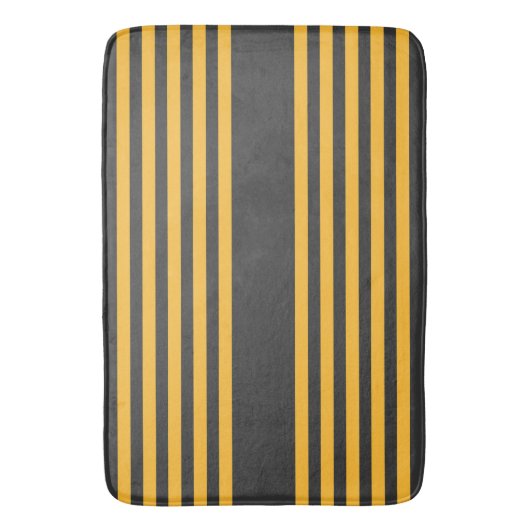 Zonnegeel en houtskool met vijf strippen badmat (Voorkant Verticaal)