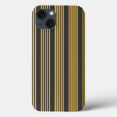 Zonnegeel en houtskool met vijf strippen Case-Mate iPhone case (Achterkant)