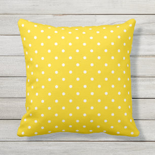 Zonnegeel Kussen voor gebruik buitenshuis - Polka 