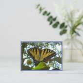 Zonnegeel monarch visitekaartje (Staand voorkant)