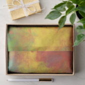 Zonnegeel Oranje Groen Rustic Grunge Abstract Tissuepapier (Geschenk)