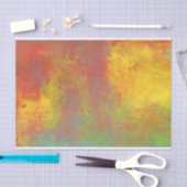 Zonnegeel Oranje Groen Rustic Grunge Abstract Tissuepapier (Craft)